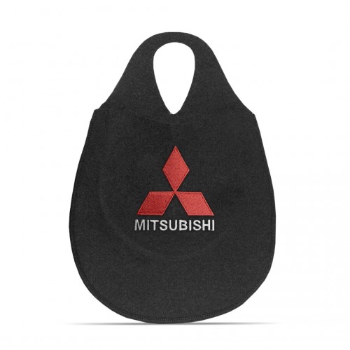 Lixeira Automotiva Cambio Logo Mitsubishi Carpete Bordado Lixeira Automotiva Cambio Logo Mitsubishi Carpete Bordado