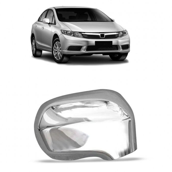 Aplique Capa de Retrovisor Civic 2007 a 2011 Lado direito Cromado Aplique Capa de Retrovisor Civic 2007 a 2011 Lado direito Cromado